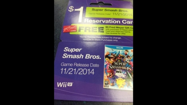 Super Smash Bros Wii u release
