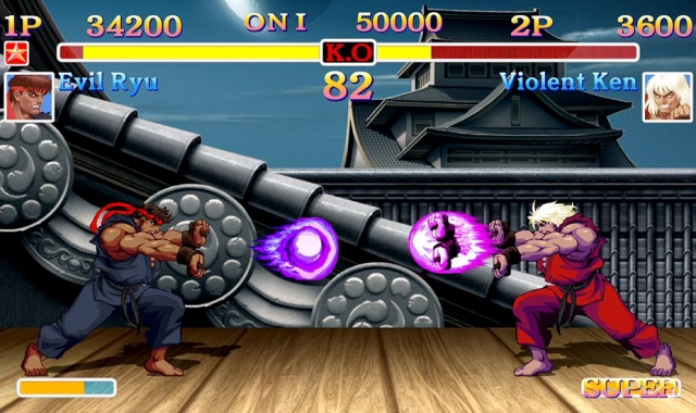 Evil Ryu takes on Violent Ken in HD mode